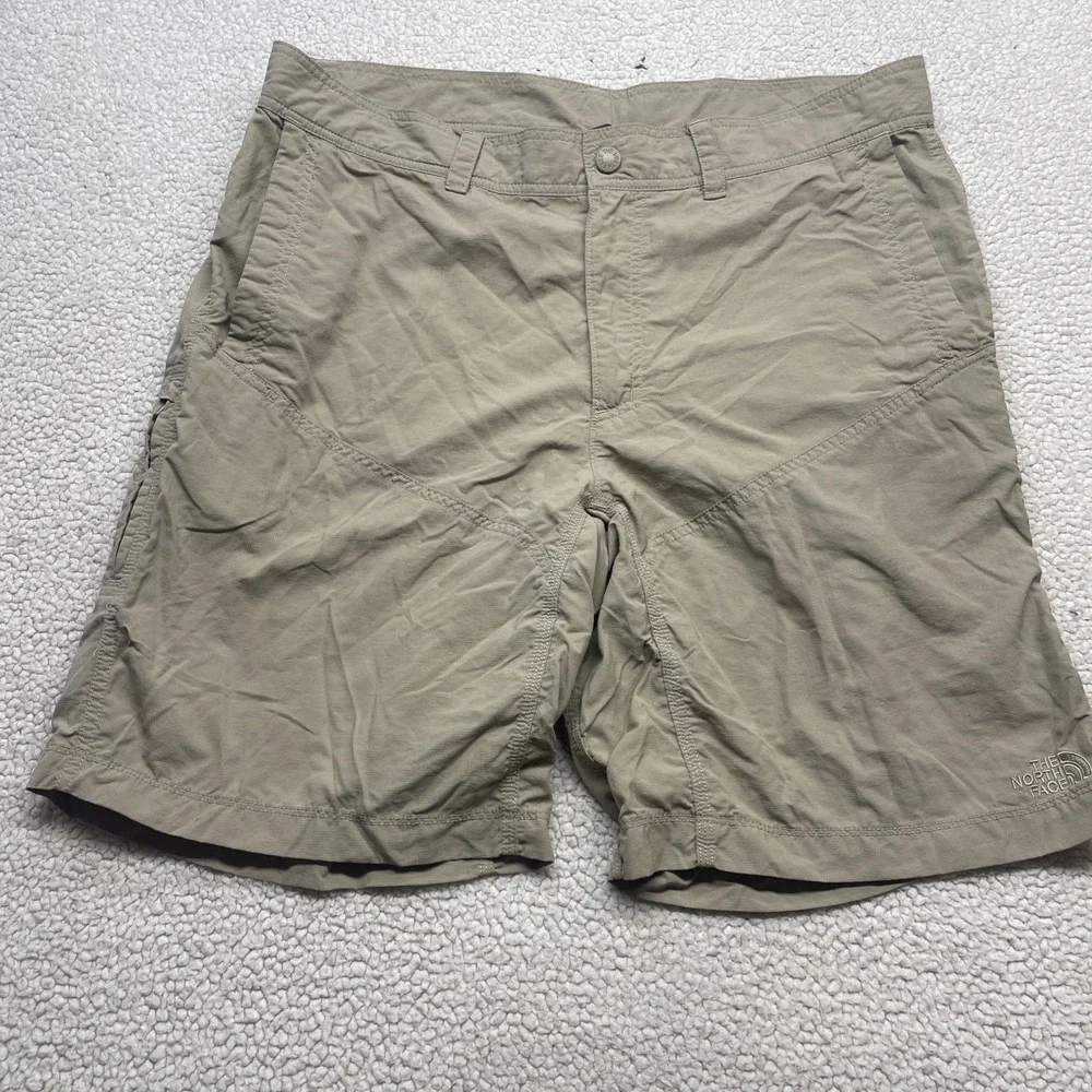 The North Face Shorts Men 38 Khaki Horizon Hiking Ripstop Cargo Pockets 9 Inseam